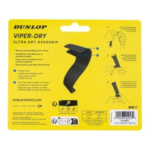Dunlop Overgrip Viper Dry 0,6 mm (ultra suchy i trwały) czarny - 3 sztuki